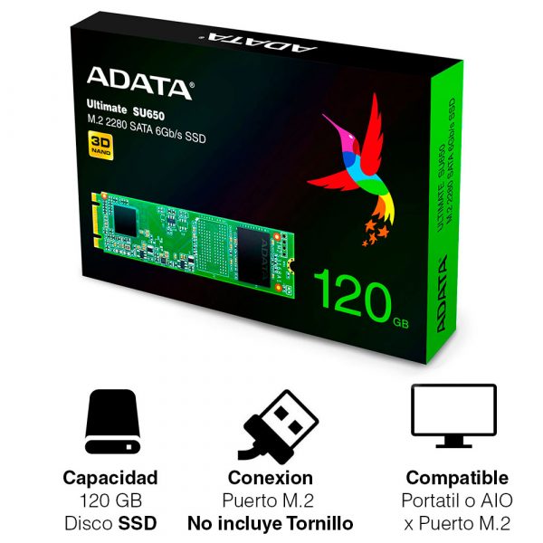 Disco SSD M2 ADATA 120GB SU650