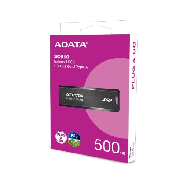 BASE VIRTUAL Disco Externo ADATA SSD 500Gb Ref SC610